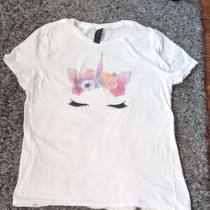 Unicorn Print Women's T-Shirt - White